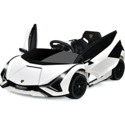 Costway - Lamborghini Voiture Électrique 12V Enfants avec Télécommande 2,4G 2 Portes Papillons Démarrage Progressif & Musique Charge 25kg pour Enfant