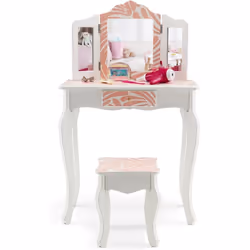 À propos de cet article 【Design 2 en 1:】Le miroir peut être facilement retiré pour utiliser la coiffeuse comme bureau.Le tiro ...