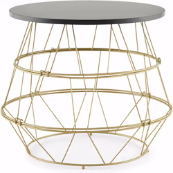Description : Cette table basse ronde moderne, élégante et fonctionnelle a un plateau large et lisse, parfait pour placer vos ...