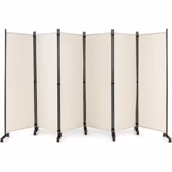 【Grand espace d'intimité :】Grâce à ce séparateur de pièce à 6 panneaux qui mesure de 334,5 x 30 x 172 cm (L x l x H), vous po ...