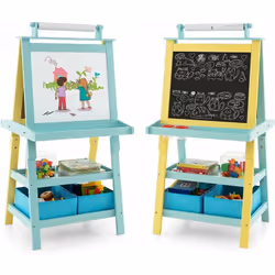 À propos de cet article 【 Chevalet 3 en 1 :】Ce chevalet comporte une planche à dessin double face et un rouleau de papier . L ...
