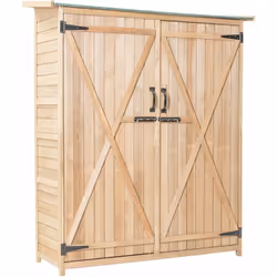 À propos de cet article 【Abri en bois massif :】 Cet abri de jardin en bois de sapin naturel de qualité est robuste et durable ...