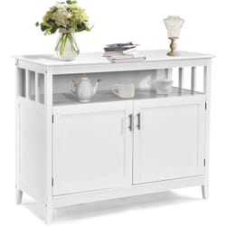 Costway - Meuble Cuisine Bas, Buffet Cuisine avec Placard 2 Portes, Étagère Réglable, Armoire Cuisine pour Salon, Salle à Manger, Entrée, 114 x 51 x