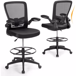 À propos de cet article 【Expérience d'assise confortable :】Cette chaise de bureau à dossier haut est conçue avec des accoudoi ...