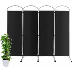 Costway - Grand Paravent Pliant à 4 Panneaux, Séparateur de Pièce Pliable de 188 cm de Haut, Séparateur d'Ecran en Tissu Autoportant, Cloison de