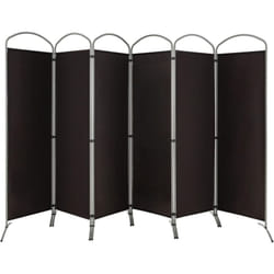 COSTWAY Grand Paravent Pliant à 6 Panneaux, Séparateur de Pièce Pliable de 188 CM de Haut, Séparateur d’Ecran en Tissu Autoportant, Cloison de Pièce