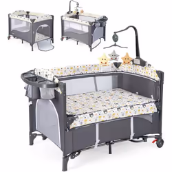 À propos de cet article 【Berceau multifonctionnel 5 en 1 :】Le berceau peut être utilisé comme lit parapluie, table à langer,  ...
