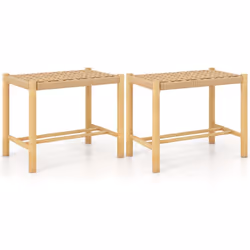 Description : Profitez de moments de détente avec cet ensemble exquis de 2 tabourets/tabourets de bar, fabriqués avec un cadr ...