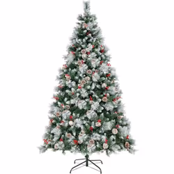 Attributs : PVC luxuriant et aiguilles de pin : L'arbre de Noël possède des pointes de branches vives, comme des aiguilles de ...
