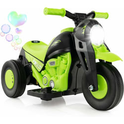 Costway - 6V Moto Électrique Enfants avec Créateur de Bulles, Scooter Electrique Enfant avec Bouton de Musique et Pédale, Motif de Flamme, Phare led,