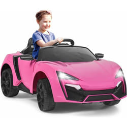 12V Voiture Électrique Enfants avec Télécommande 2,4 g, Véhicule Électrique avec Musique et Lumières led, Suspension à Ressort, Démarrage Lent,