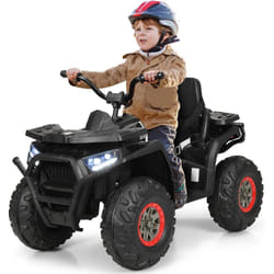 Costway - 12V Quad Electrique Enfants avec Lumières led et Musique, Véhicule Electrique Enfants avec 2 Vitesses, 4 Roues Antidérapantes, Charge 50kg