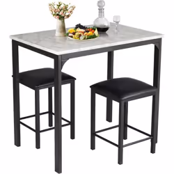 À propos de cet article 【Table à manger pour 2 personnes :】Avec un plateau avec un motif en faux marbre, la table 90x60cm peu ...