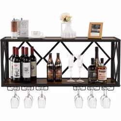 Description : Cette étagère à vin industrielle est le cadeau parfait pour les amateurs de vin. Elle offre non seulement un es ...