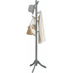 Costway - Porte Manteaux en Bois 8 Crochets, Portant à Vêtement sur Pied, Hauteur Réglable 138/175cm, Porte-Manteau pour Entrée, Chambre, Dortoir,