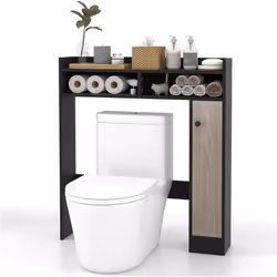 Description générale Ce rack de rangement au-dessus des toilettes est idéal pour maximiser l'espace de votre salle de bains. ...