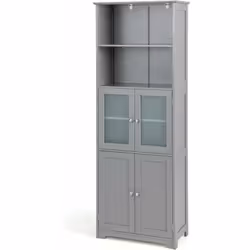 Description générale Cette armoire de salle de bain moderne offre un grand espace de rangement avec ses deux étagères ouverte ...