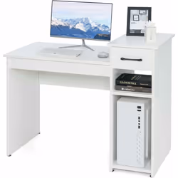 À propos de cet article 【Grand bureau et tiroir coulissant :】 Le bureau d'ordinateur dispose d'une large table pour vous libé ...