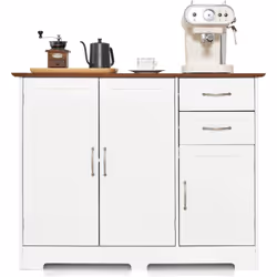 Description générale Ce buffet de rangement est idéal pour optimiser l'espace dans votre cuisine, salon, salle à manger ou mê ...