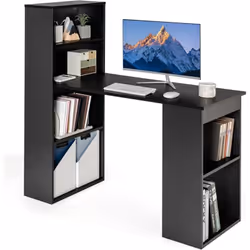 À propos de cet article 【Étagères de rangement à 6 niveaux :】 Ce bureau d'ordinateur offre un espace de rangement généreux, c ...