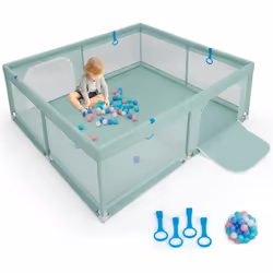 À propos de cet article 【Espace de Jeu Spacieux :】Le grand parc pour bébé de 200 x 180 cm offre une aire de jeu généreuse pou ...