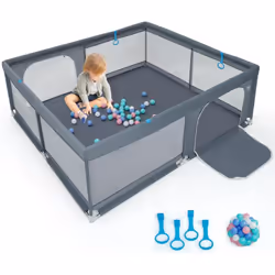 À propos de cet article 【Espace de Jeu Spacieux :】Le grand parc pour bébé de 200 x 180 cm offre une aire de jeu généreuse pou ...