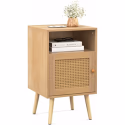 À propos de cet article 【Solution de rangement:】Avec un plateau, une étagère ouverte et un placard fermé, la table de chevet  ...