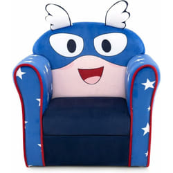 Costway - Fauteuil Enfants en Velours avec Motif Mignon, Canapé Enfants en Bois avec Dossier et Accoudoirs Confortables, Patins Antidérapants, Charge