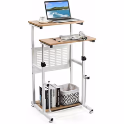 À propos de cet article 【Bureau réglable pour 2 modes d'utilisation :】 Avec le plateau de table réglable en hauteur , le bure ...
