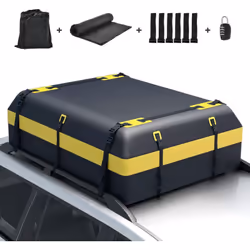 Costway - Coffre de Toit Voiture Étanche 595 l avec 10 Sangles 6 Crochets de Porte, Sac à Bagages avec Serrure à Combinaison Tapis Antidérapant Sac à