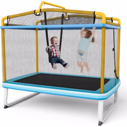 À propos de cet article 【Plus qu'un trampoline pour enfants :】Ce trampoline 3 en 1 est équipé d'une balançoire amovible et d' ...