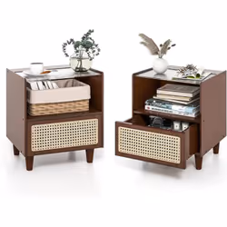 À propos de cet article 【Espace de rangement caché : 】Il y a un espace de rangement caché à l'arrière de la table de nuit, qu ...