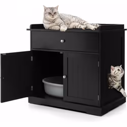 Description générale Ce meuble multifonctionnel pour chat est conçu pour offrir intimité et sécurité à votre félin tout en in ...