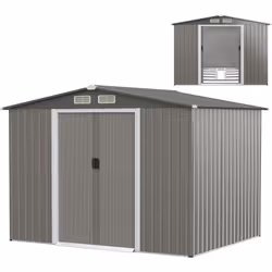 Description générale Cette cabane à outils de 260 cm x 207 cm x 181 cm est idéale pour ranger divers équipements tels que ton ...