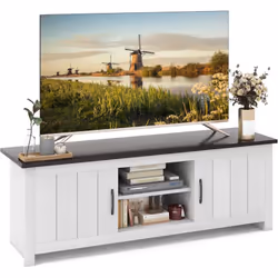 À propos de cet article 【Compatibilité :】Le meuble TV dispose d'un plateau spacieux pour accueillir la plupart des téléviseur ...