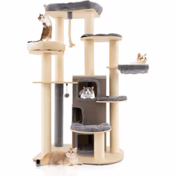 À propos de cet article 😻【Centre d'Activités pour Chat :】Cet arbre à chat multifonctionnel est livré avec un condo spacieux  ...
