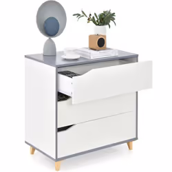 À propos de cet article 【Grand espace de rangement :】Avec 3 grands tiroirs, cette commode vous aides à ranger les vêtements,  ...
