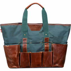 Felco - 481 Sac de Jardinage – Toile coton imperméable & cuir premium – Transport pratique & élégant pour outils, gants et accessoires