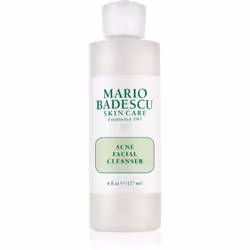 Pour le soin quotidien des peaux grasses à tendance acnéique, il y a le gel nettoyant Mario Badescu Acne Facial Cleanser. Grâ ...