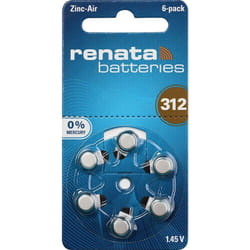 Pile bouton za 312 zinc-air Renata 165 mAh 1.4 v 6 pc(s) Y453661