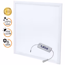 Dalle LED PREMIUM 600x600 40W 6000K Cette dalle LED est spécialement fabriqué pour un bon confort visuel dans les espaces de ...