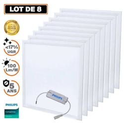 Europalamp - 8 Dalles led premium Ultra Slim 600x600 40W Blanc Neutre 4000k