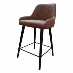 Appréciez le confort et le style de ce tabouret Portland marron et pieds métal noir . Son assise plutôt basse pour un taboure ...