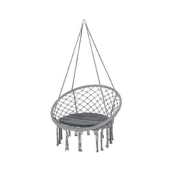 Chaise suspendue gris chaise balançoire résistant 120 kg avec kit d'accroche