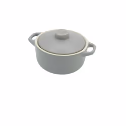 Mini cocotte grise avec couvercle 13 x 5,2 cm HobbyTech