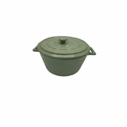 Mini cocotte rayée verte avec couvercle 17,5 x 9,5 cm HobbyTech