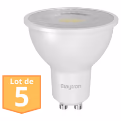 Illuminez votre quotidien avec efficacité et économie grâce au lot de 5 ampoules LED GU10 Braytron 6.5W ! Points Forts Économ ...