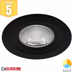 Le spot LED encastrable étanche 3en1 rond noir 7W IP54 à pour particularité son interrupteur de couleur au dos du mécanisme.  ...