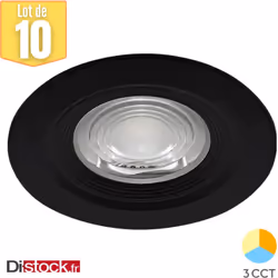 Le spot LED encastrable étanche 3en1 rond noir 7W IP54 à pour particularité son interrupteur de couleur au dos du mécanisme.  ...