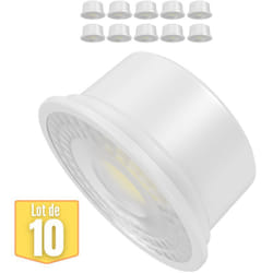 Lot de 10 Modules led 5W pour spots encastrables GU10, MR16, 6500K, 380lm, 38°